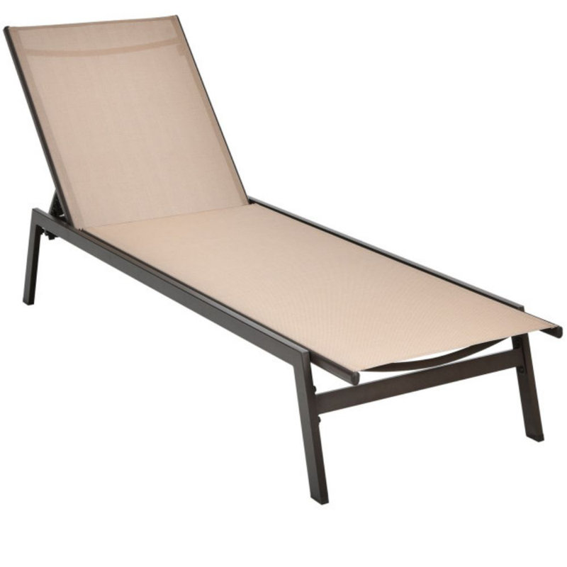 Ixia Outdoor Metal Chaise Lounge, Brown