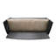 Canapé d'extérieur 3 places avec coussin de siège - PE + fer, 31,18 po Hauteur des meubles de patio, fabrication durable de qualité, largeur 28,8, brun clair