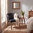 Upholstered Dining Chair with Wooden Legs-1137164247