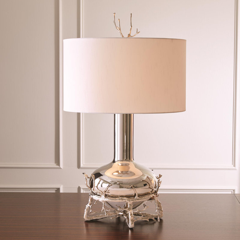 Fat Nickel Twig Table Lamp