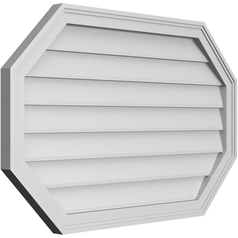 Évent horizontal gondole allongé en surface octogonal Signature, H 24 po x l 38 po x P 1,5 po
