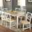 6 - Person Solid Wood Solid Wood Top Four Leg Dining Set-267346217-84848442