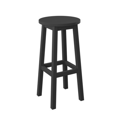  Tabouret de bar rond «Bar Hauteur». Noir