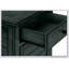 Charmante table d'appoint bleue antique avec tiroir de rangement et armoire pour la décoration de la chambre à coucher ou du salon