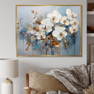 Décoration murale orchidée beige et or Bloom III - Orchidées