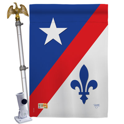 Ensemble de drapeaux franco-américains en polyester 40 po x 28 po
