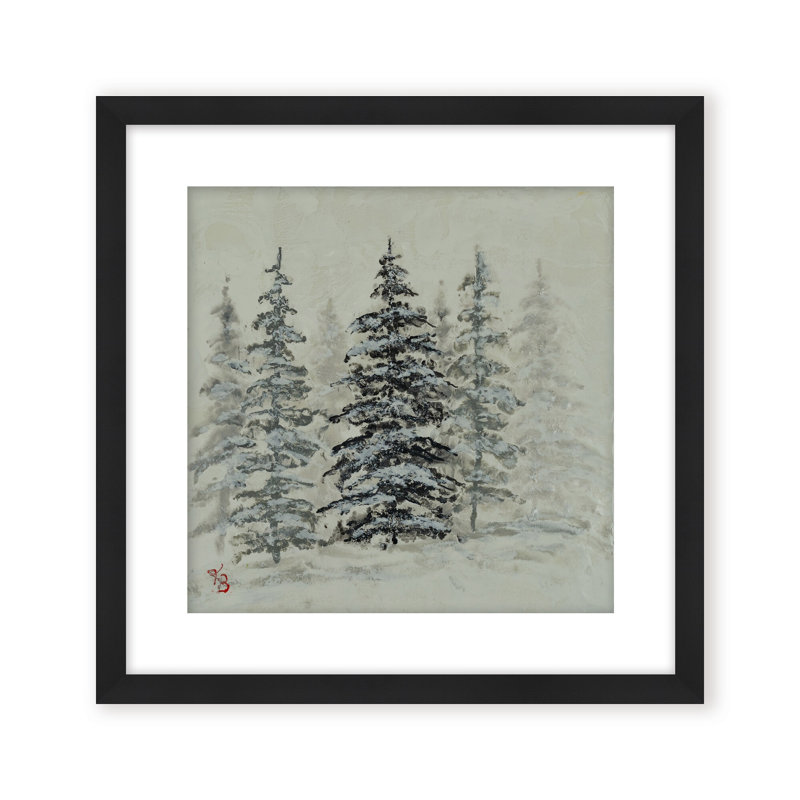 Nature Inspired "Serene Grove" Canvas Wall Art By , 30" H x 30" W, Framed Print, Beige