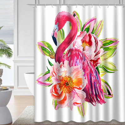 Fleurs de flamants roses exotiques avec 12 crochets