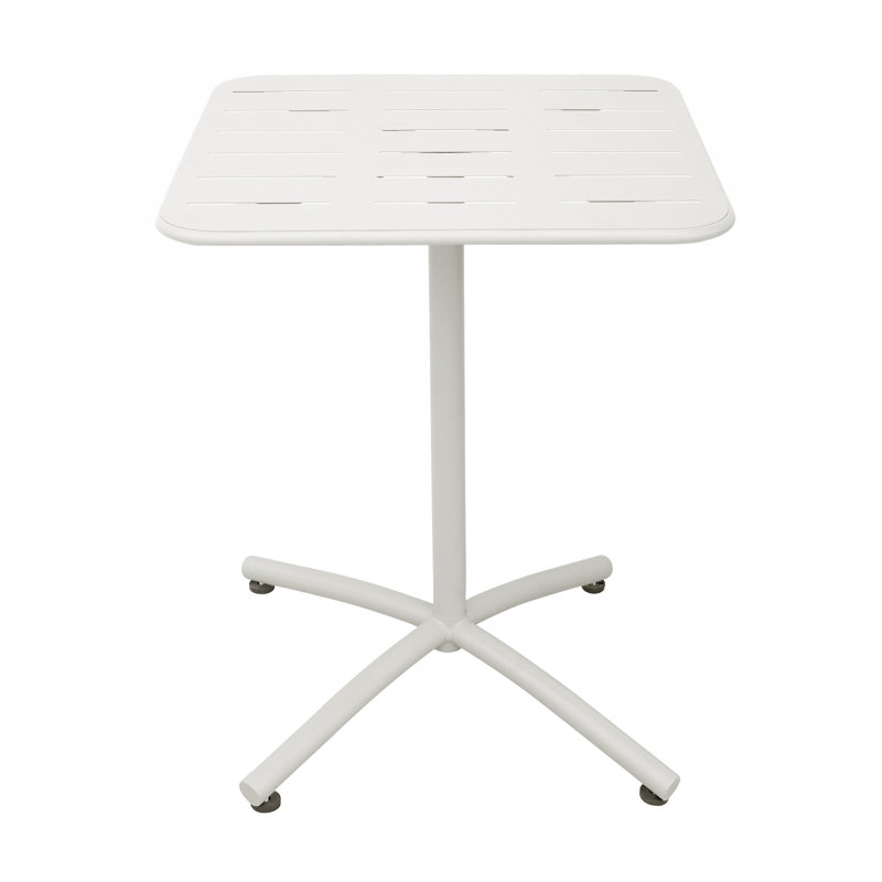 Square 4 - Person 72Cm L Outdoor Dining Table, White