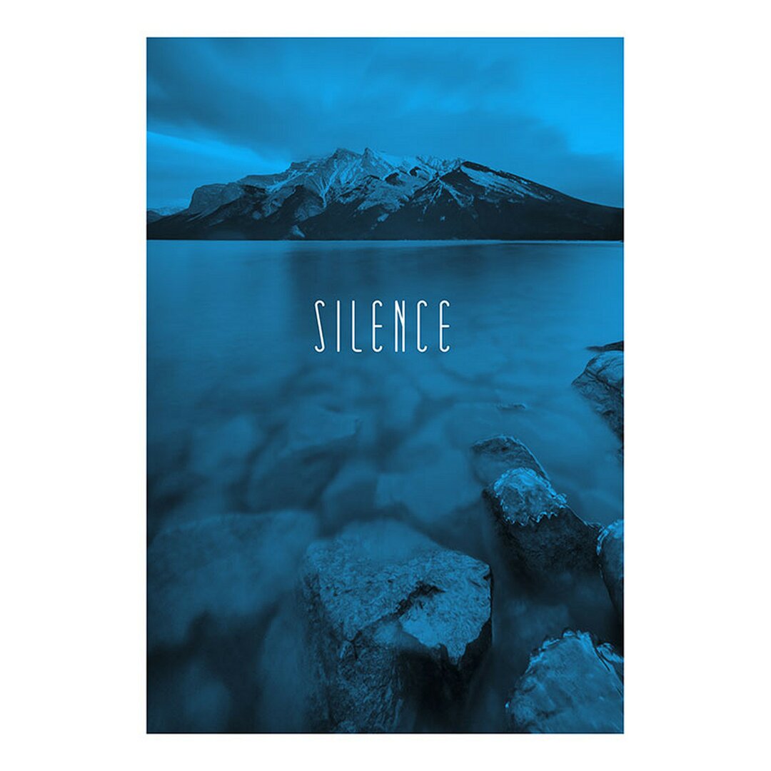 Poster Silence Lake in Blau