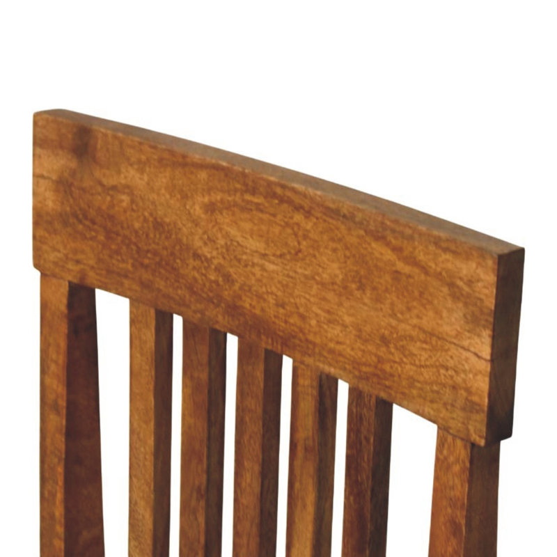 Chaise en cuir à lattes en cuir