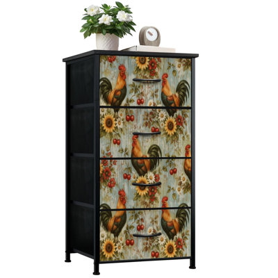 Commode pour chambre à coucher avec 4 tiroirs de rangement