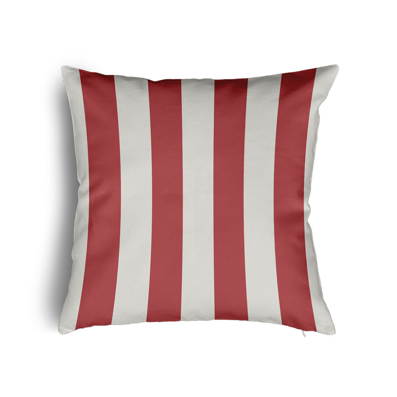Lysette Striped Square Cushion, 50cm H x 50cm W x 13cm D, Sage