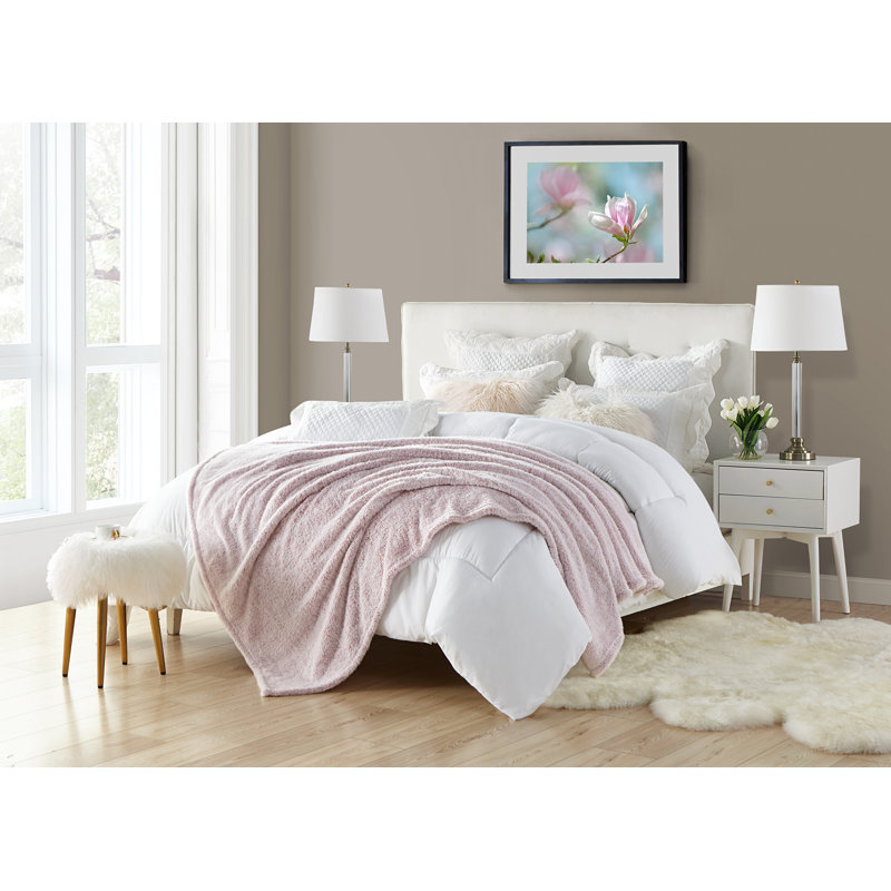 Rose Oversized Cotton Candy Soft Faux Fur Throw Blanket