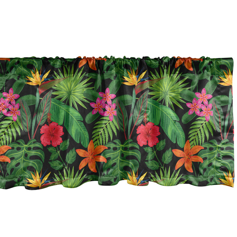 Ensemble de 2 cantonnières Ambesonne Tropical 92657, L 54 po x L 12 po