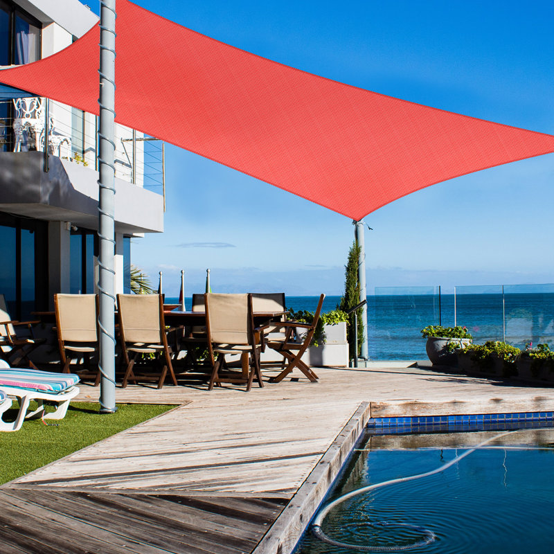 Yescom 20' x 16' Rectangle Shade Sail, Watermelon Red, 20' x 16'