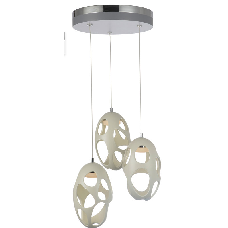 Luminaire suspendu géométrique 3 lumières del cluster Odin