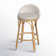 Ellie Rattan and Metal Low Back Counter Stool