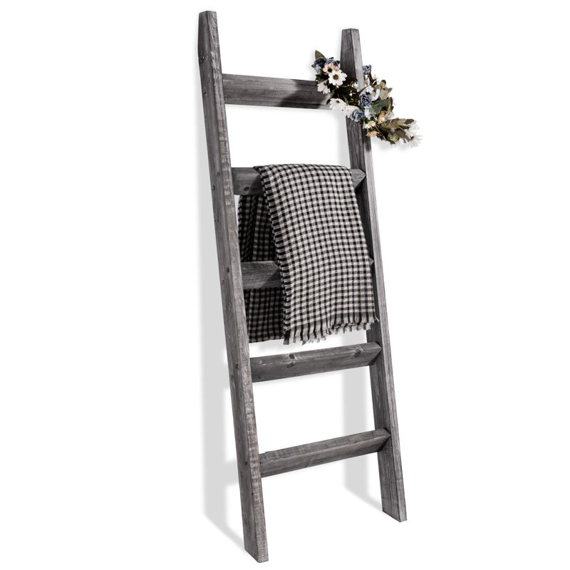 Échelle de couverture en bois 57 po, Gris