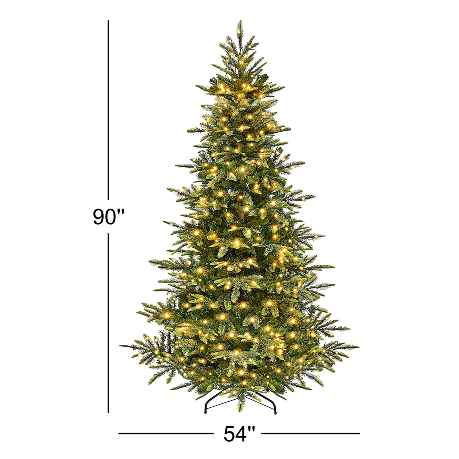Jahwan Lighted Artificial Christmas Tree, 7.5'