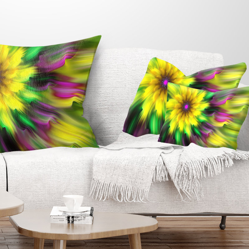 Coussin lombaire floral de fleurs exotiques