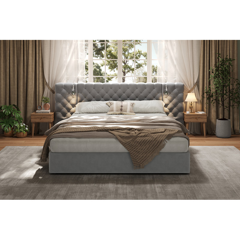 Upholstered Ottoman Storage Bed, King (5')