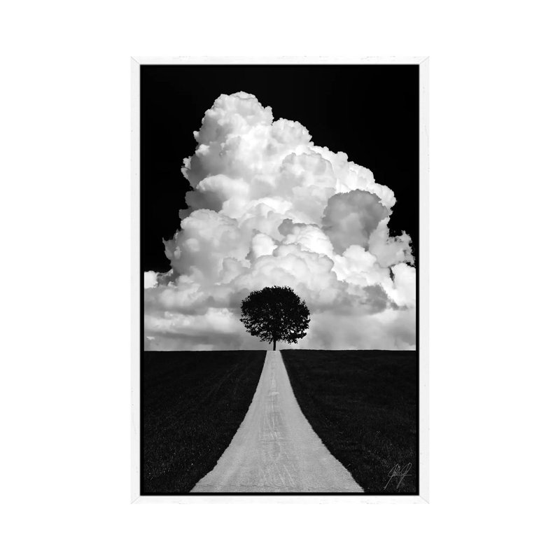 Double Tree by Kathrin Federer - Print on Canvas, 101.6 cm H x 66.04 cm W, White Framed
