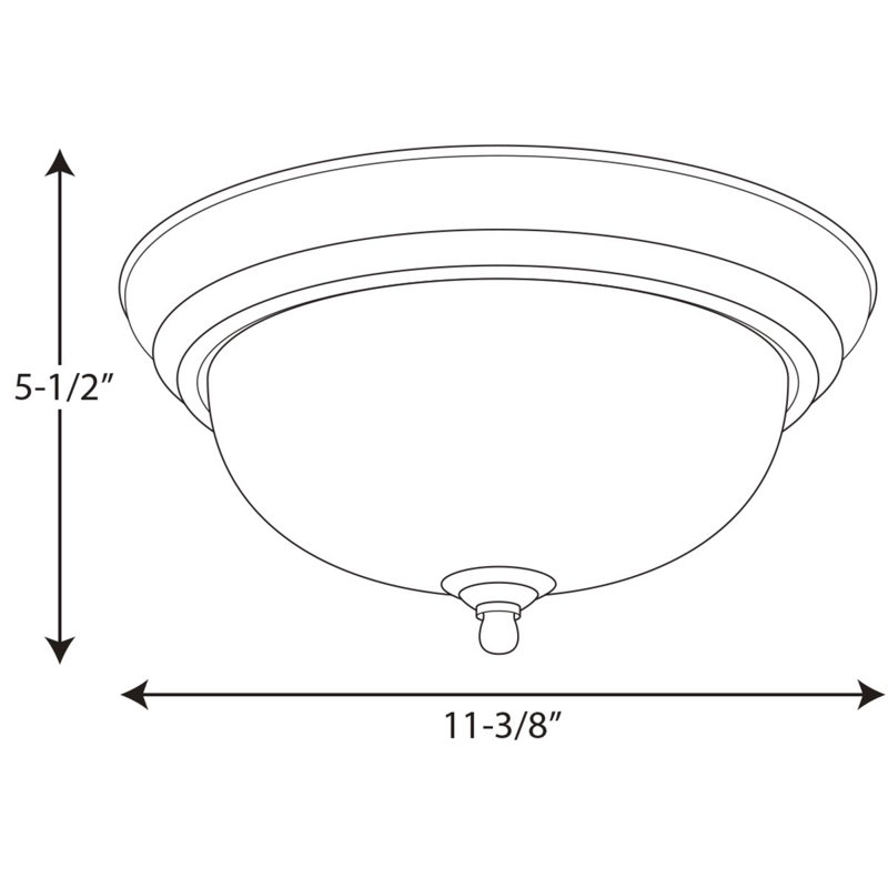 Alabaster Glass Flush Mount Light, White, (1) 60W Medium base Incandescent bulb