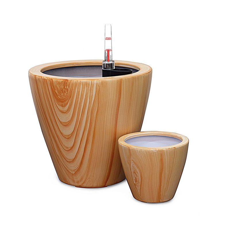 Ensemble de 2 pots à fleurs, Marron clair