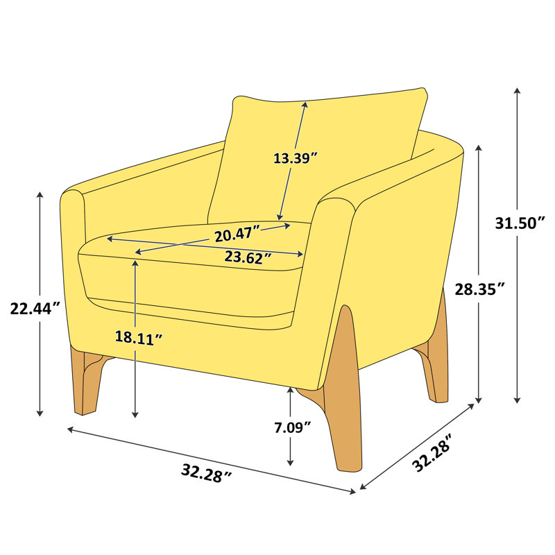 Kervin Upholstered Armchair, Curry Boucle, Natural