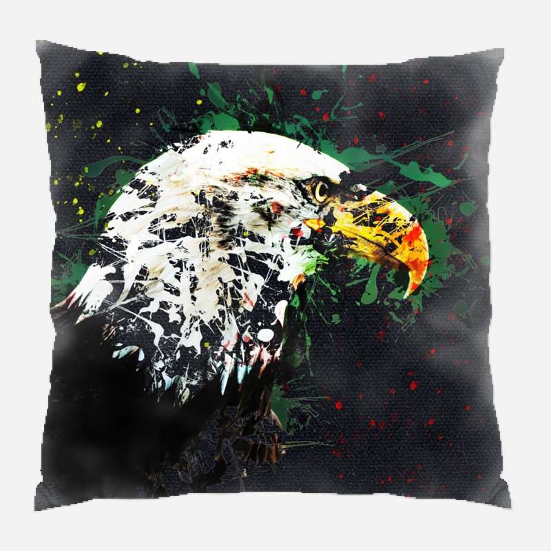 Coussin oiseau Sabrina, Microsuède, Intérieur