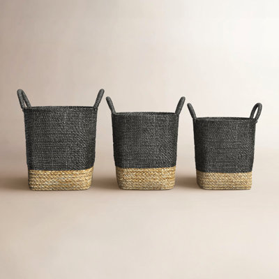 Madura Handmade Seagrass Storage Bin Set