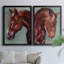 Peinture par numéro cheval I, toile encadrée de qualité supérieure - prête à être accrochée-519341923-519341917