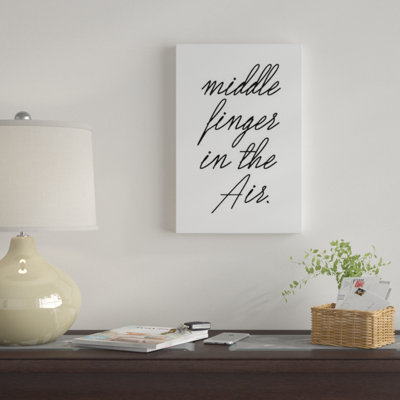 " Middle Fingers In The Air. " Graphic Art and Textual Art
