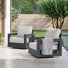 Ensemble de 2 chaises d'extérieur pivotantes en aluminium