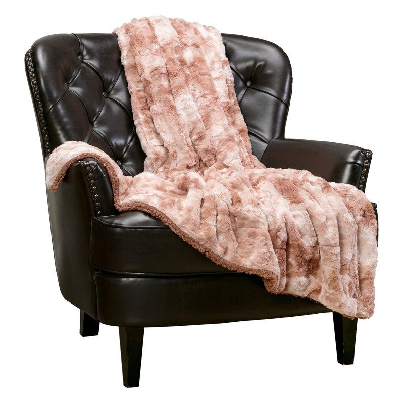 Woven Blanket, 50" W x 65" L, Rose Dust