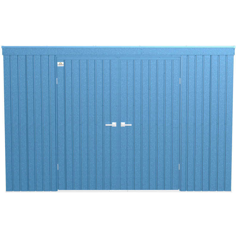 Elite 10 ft. x 4 ft. Blue Grey Galvanized Steel Storage Shed