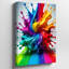 Toile Une éclatante explosion de couleurs rayonne du centre, créant un art mural dynamique avec un tourbillon de peinture liquide-636842798