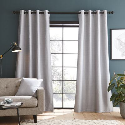 Textured Blackout Eyelet Curtains