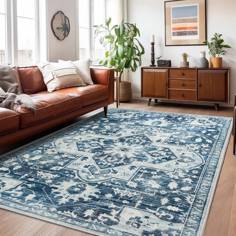 Arysa Vintage Look Shag Area Rug, Rectangle 60 x 110  cm