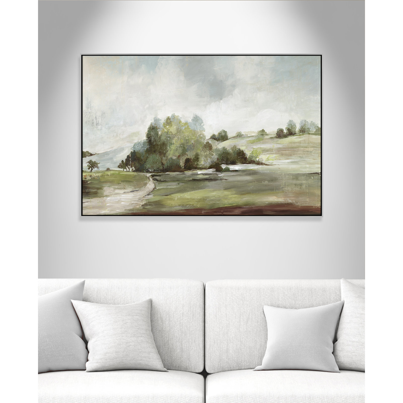 Concorde "Green Country Road" Print, 41.5" H x 61.5" W, Silver