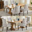Chaise de salle à manger rembourrée en chenille Modern-123043500
