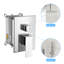 Pomme de douche double - Système de douche carré à fixation au plafond de 12 pouces avec valve brute, chrome