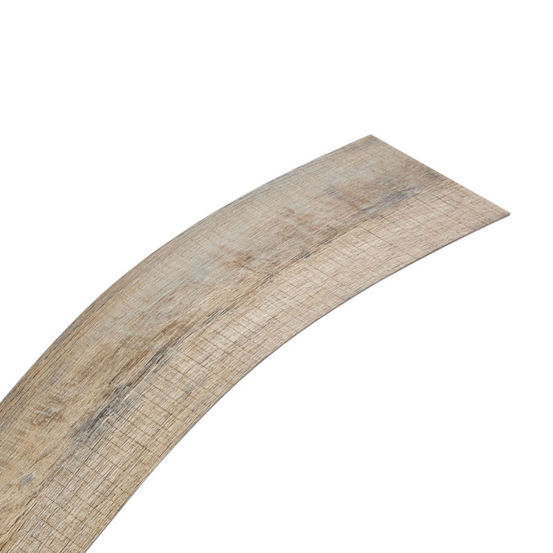 15.2x91.5 cm 36Pcs Self Adhesive PVC Flooring, Light Brown