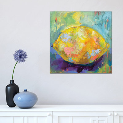 Lemon 1 Piece Wrapped Canvas Wall Art