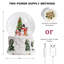 Lanterne en forme de boule à neige lumineuse avec scène musicale de bonhomme de neige - scintillante, minuterie, USB / pile, décoration de Noël et cadeau