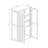 55.1'' Tall White Wooden Vacuum Storage Cabinet with 2 Doors & Adjustable Shelf - Broom Closet Organizer for Living Room, Kitchen, Garage & Utility Room