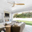 52 Inch Modern Flush Mount Ceiling Fan With Dimmable Led Light  ABS Fan Blades Reversible DC Motor-121058727