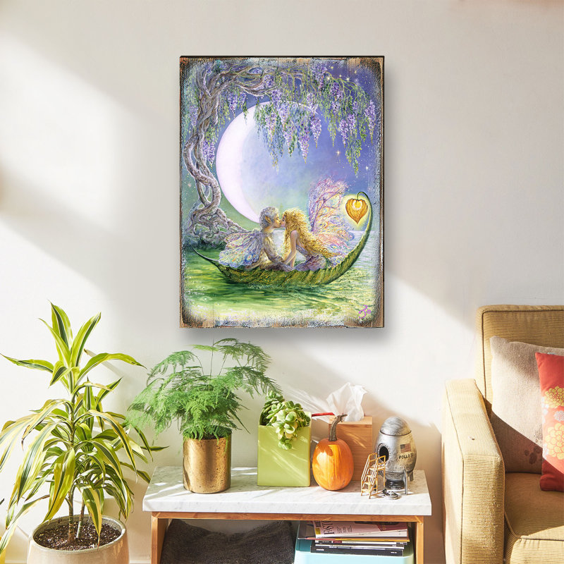 Lune wisteria, H 12 po x l 9 po x P 1 po