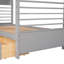 Lit simple superposé en bois avec deux tiroirs-1195358594